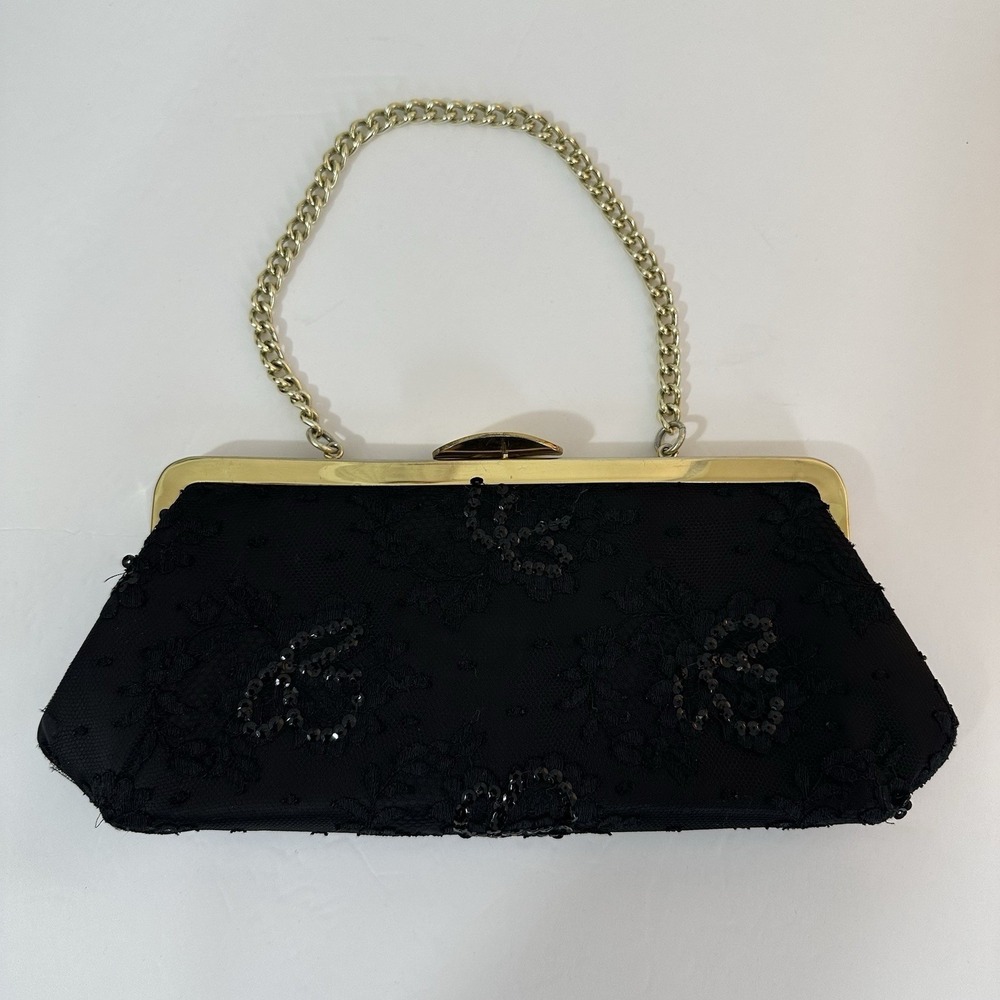 Faye Mell Design FLEURETTE MIAMI FL Vintage Purse Pocketbook 1950s Sequins Lace
